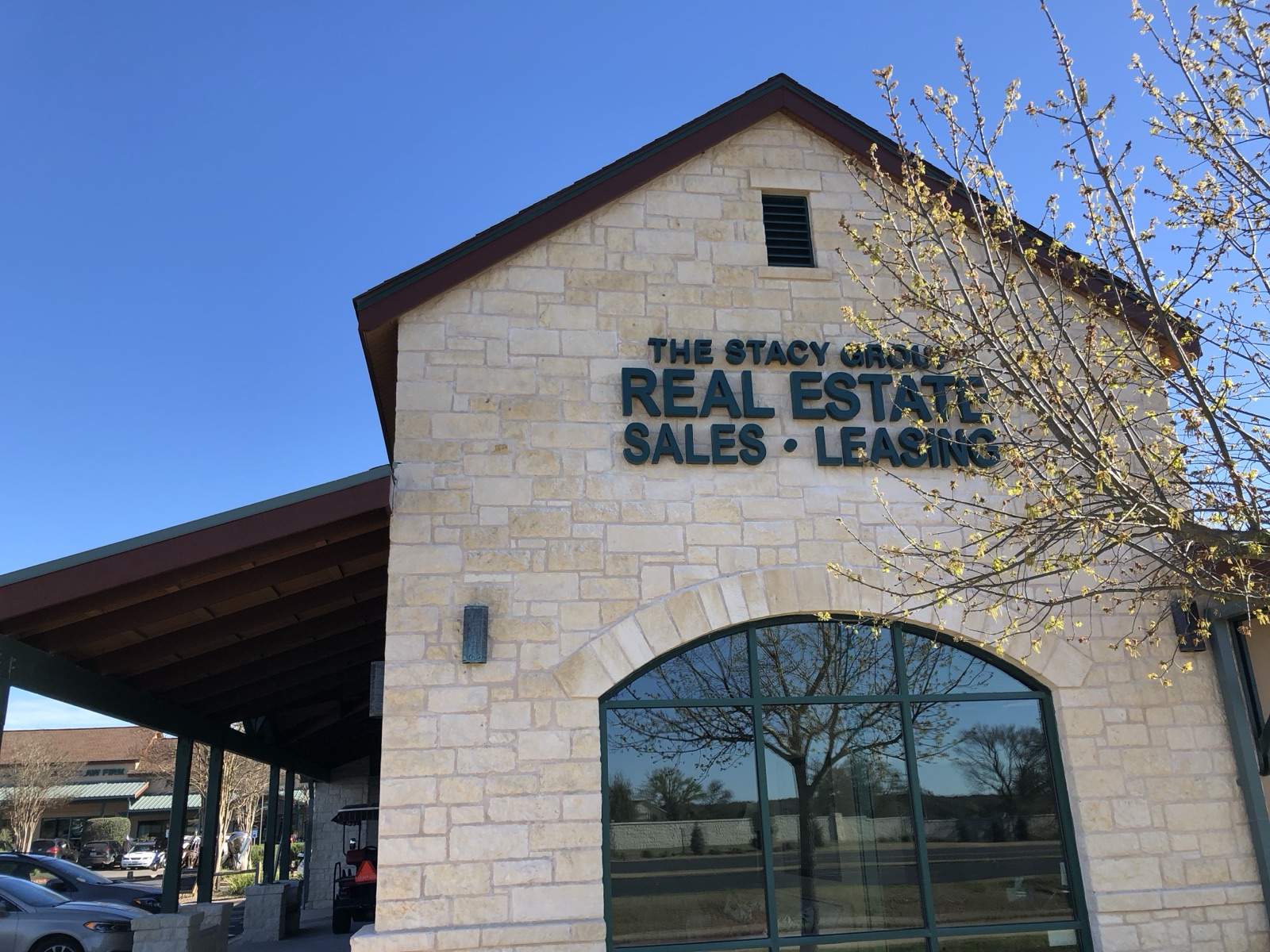 Exterior dimensional letters for The Stacy Group real estate, installed by E&A Signs