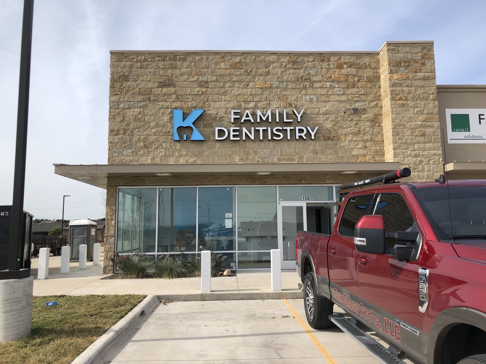 Exterior dimensional letters for K Family Dentistry, installed by E&A Signs
